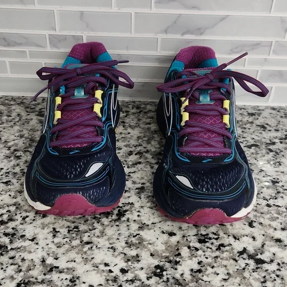 Navy Purple & Blue Brooks 8th Edition Ghost Running Shoes sz 8 Medium sneakers - Picture 2 of 6